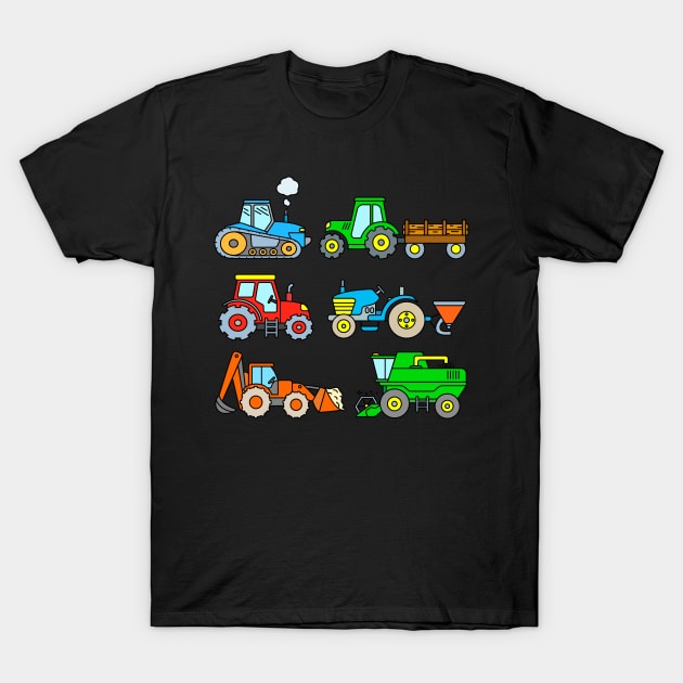 Tractors on the Farm T-Shirt by samshirts